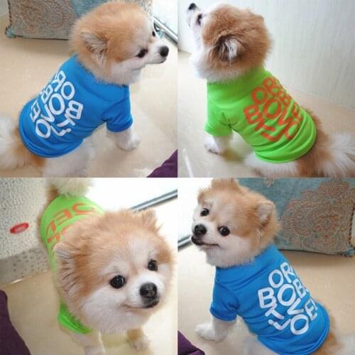XS-L Summer Pet Dog Clothes Pet Costume Clothes For Small Dogs Cat Vest Cotton T Shirts Chihuahua Cool Puppy Clothing For Kitty