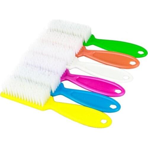 1 PCS Nail Cleaning Brush Plastic Long Handle Powder Soft Remove Dust Cleaner Nail Art Manicure Care Accessory Colors Random