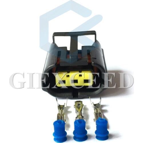 2 Sets 3 Pin 344273-3 Wire Connector Waterproof Electrical Connector Socket For Car