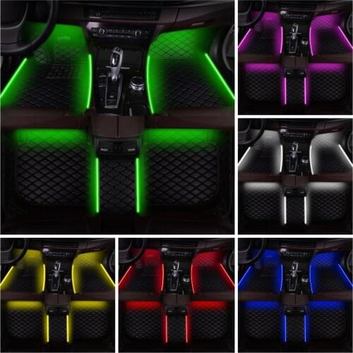 Custom Car Floor Mats Light Bar For Jaguar E-Pace F-Pace F-Type XE XF XJ6 XJ8 XJL XK XK8 XKR X-Type I-pace S-Type Auto Carpet