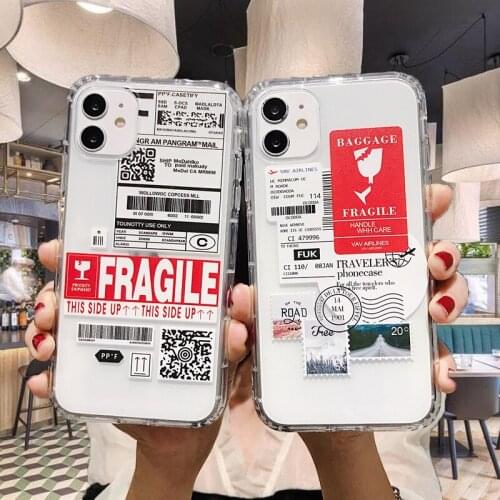 Phone Case For Realme 6 Pro 6S 6i 5 5i C1 C2 C3 C11 C15 C12 Narzo OPPO Reno 2F 2Z Silicone Sticker Label Bar Fashion TPU Cover