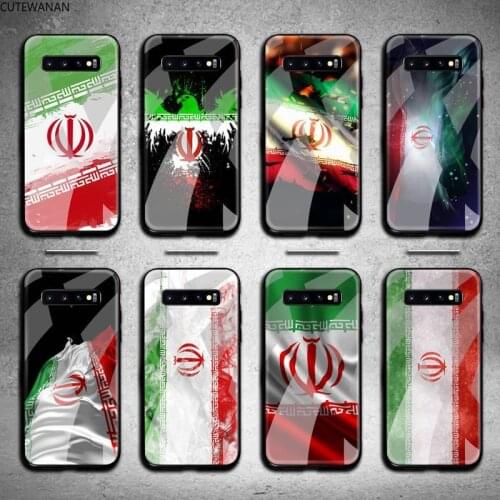 Iran Flag Phone Case Tempered Glass For Samsung S20 Plus S7 S8 S9 S10 Plus Note 8 9 10 Plus