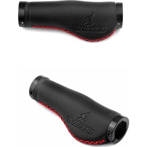 448D Wuzei s Mountain Bike Handlebar Cover Leather Fiber City Mtb Bike Handle Grip Bicycle Mountain Bike Meat Ball Grips