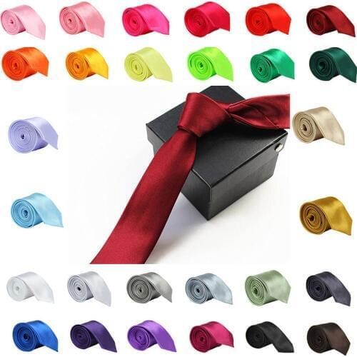 Neck Ties Children Boys Girls Kid Necktie Stage Performance Ceremony Men Slim Solid color Polyester Narrow Cravat 5cm Adjustable