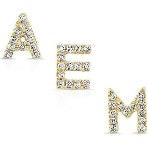 DUOYING Stud Earring Alif Letter Hangers Gepersonaliseerde Sieraden Multi Optie Charms voor Ketting DIY Matchment Gif