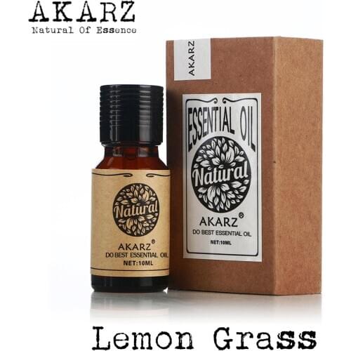 Lemon Grass Essential Oil AKARZ Top Brand Body Face Skin Care Spa Message Fragrance Lamp Aromatherapy Lemon Grass Oil