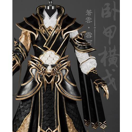 Xue He Junior Boy Jian Wang III Young Guy Cang Yun Group Anime Cosplay Costume Armour Hanfu Male Full Set DHL free shipping