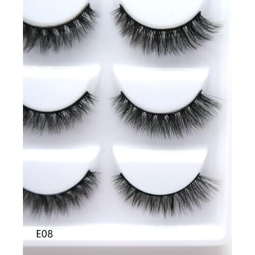 LTWEGO NEW 5Pairs 3D Faux Mink Eyelashes Natural Thick Long False Eyelash Dramatic Fake Lashes Makeup Extension Eyelashes Cilio