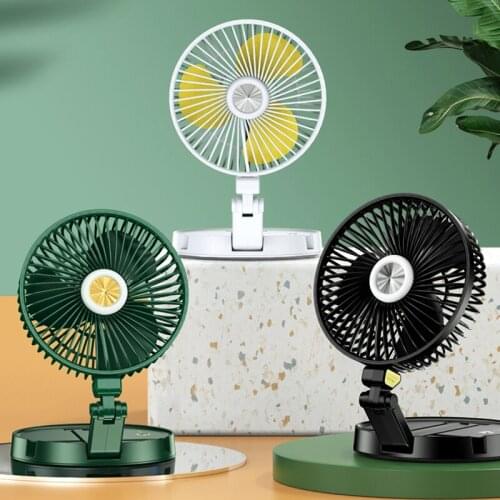 2021 New Handheld Mini Portable Fan Folding Table Lamp Fan Usb Charging Telescopic Table Lamp Fan Three Wind Wall Desktop Fan