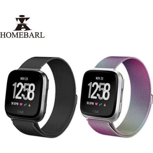 New Watch Bands For Fitbit Versa Milanese Loop Stainless Steel Sport Replacement Metal Retro Colorful Hot Bracelet Strap Band