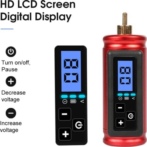2021 Wireless Tattoo Machine Battery Mini Power Supply 1500 MAH Working 10 Hours Quick Charge RCA DC Jack Goods For Tattooing