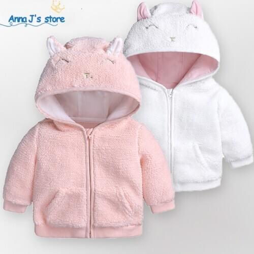 ZX361 2020 Spring Autumn Newborn Infant Baby Boys Girl Cartoon Ear Hooded Pullover Tops Warm Clothes Coat Toddler boys clothing