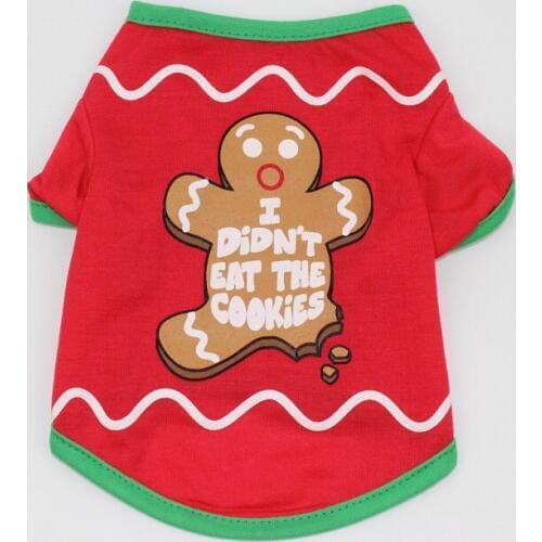 Party Christmas Costume Pet Dog Clothes Cute Cartoon Clothes For Small Dog Clothes Cookie Apparel For Lovely Dog Dress BE-ML027