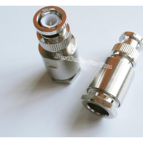 10Pcs BNC Male Q9 Plug Clamp For RG8 LMR400 RG213 RG214 RG165 7D-FB Cable RF Coax Connector