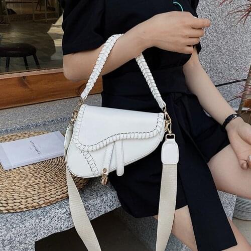 SGARR PU Leather Saddle Crossbody Bag with Short Handle Trend Casual Shoulder Handbags and Purses Luxury Designer Female bag