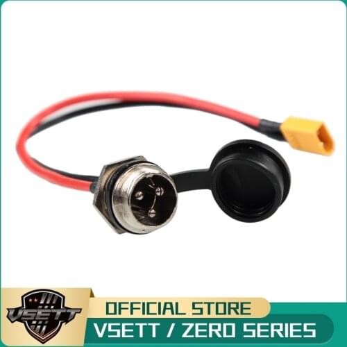 Universal 3 Pins Charging Port for VSETT & ZERO & GRACE & SPEEDUAL Series Electric Scooter Socket Plug Connecting With Battery