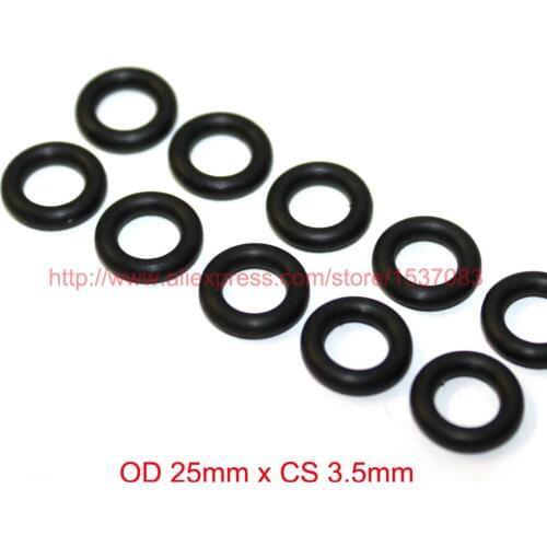 OD 25mm x CS 3.5mm black NBR nitrile o ring o-ring oring sealing rubber cord