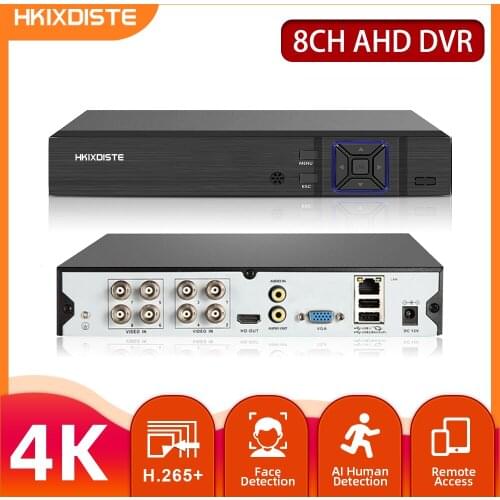 8 Channels 8.0mp H.265+ DVR Monitor Security 4K Recorder DVR P2P Hard Disk Video Recorder Digital Analog 1 Machine 6 Uses Onvif