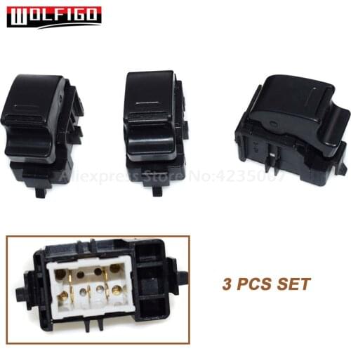 WOLFIGO 1 / 3PCS Power Window Lifter Regulator Assist Control Switch For Toyota Starlet Tercel Paseo Corolla Camry 84810-32070