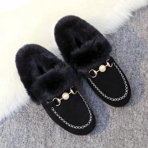 Women Ankle Boots 2021 New Winter Warm Plush Suede Leather Snow Boots Casual Fashion Round Toe Fluffy Fur Flat Platform Boots