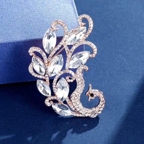 Women Brooches Hat Accessories Scarf Clip Lady Crystal Rhinestones Alloy Phoenix Clothes Pins Brooches Fashion Jewelry