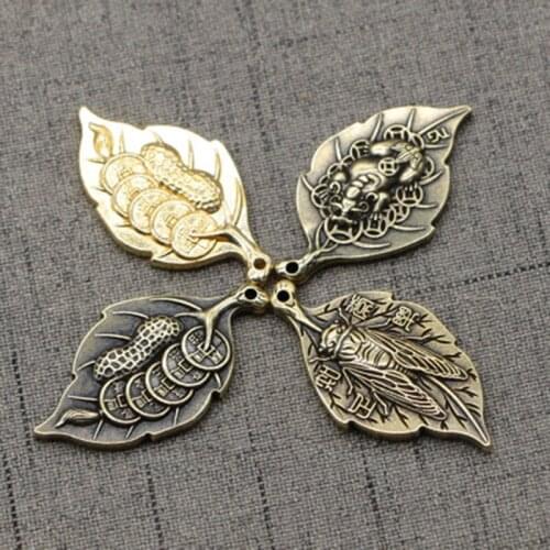 ZOCDOU 1 Piece Make a Fortune One Night Chinese Zodiac Pendant Brass Gourd Car Keychain Pendant