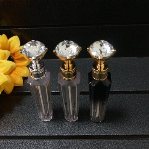 1/2pcs empty cosmetic containers lip gloss tubes bulk with Diamand gold or silver cap lipgloss packaging box 2ml