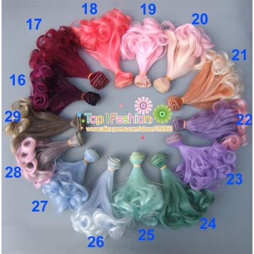 1pcs 15cm refires curly bjd doll hair for 1/3 1/4 OD OB AD BJD diy doll wigs