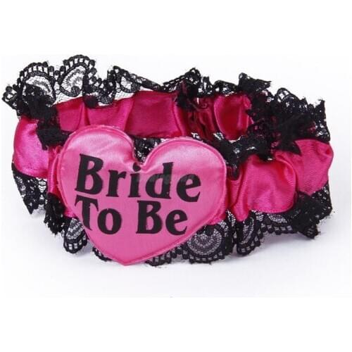 Y220 Sweet 1 pc Bride to be lace garters wedding party favor supplies hen night favorite bridal team partner lovely