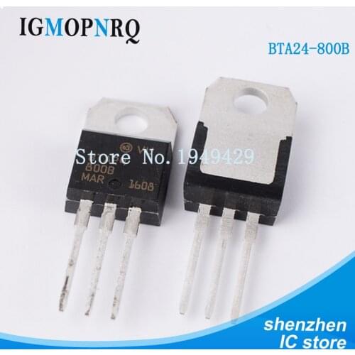 10PCS/lot BTA24-800B TO-220 BTA24-800 BTA24 Triac 25 AMP 800 VOL New