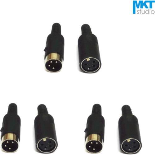 10Pcs Male Female 3P/4P/5P/6P/7P/8P Separate Super Y/C Mini DIN MIDI S Video Connector Terminal