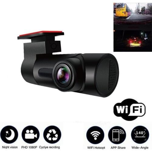 1080P 140° Wide Angle Car Rearview Video Dash Cam Recorder Camera G-Sensor Park Monitor Loop Recording Motion Detection