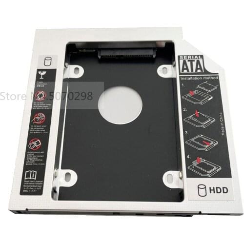 Universal Aluminum 12.7mm SATA 2nd Hard Drive HDD SSD Optical bay Caddy Frame Enclosure For Fujitsu lifebook T901 Swap SN-208AB