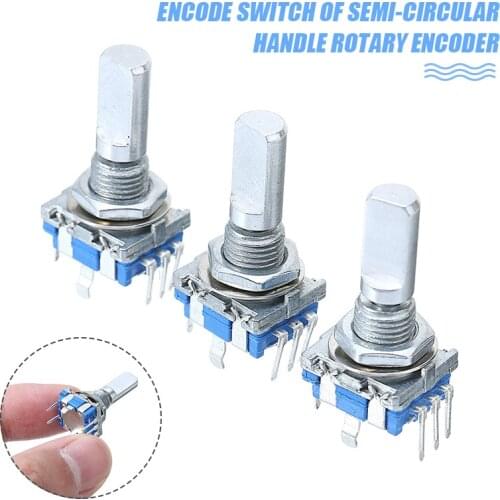 3pcs 360 Degree Rotary Encoder With Push Button 20 Position 6mm Shaft Diameter Switch 5 Pin For Data Entry Mayitr