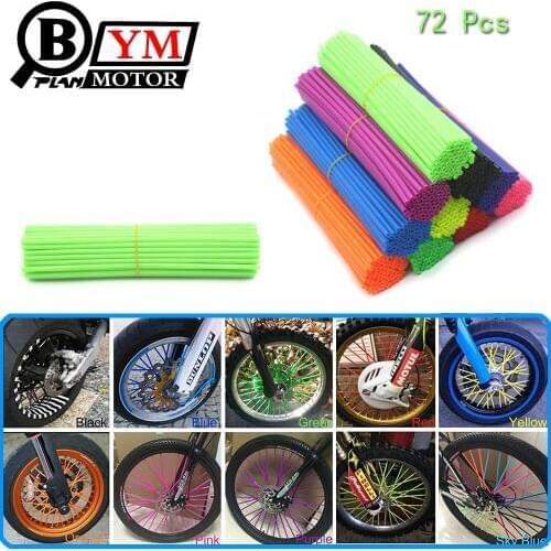 72pcs motorcycle motocross Wheel spoke skins Universal for honda hornet 600 motorcycle mirror tmax honda shadow dirt bike s1000r
