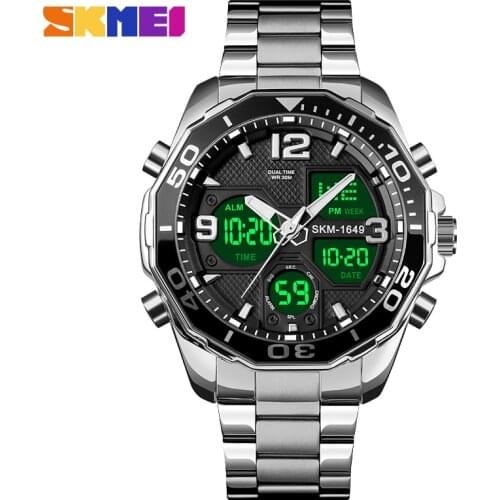 Watches for Men Luxury Brand Sport Quartz Wristwatch Waterproof Military Digital Male Clock Steel Relogio Masculino SKMEI 2021