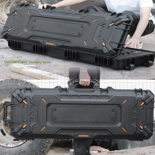 Tactical Gun Case 109CM Hard Gun Case Magazine Pockets Camera Pad Phone Pocket Dustproof Waterproof Impact Resistant Toolbox