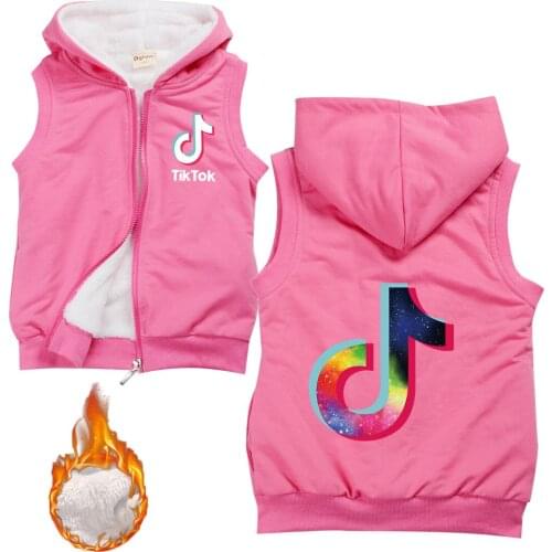 TIK TOK kids vest children cotton-padded thicken waistcoat outwears vest boys and girls winter warm jacket baby clothes tops