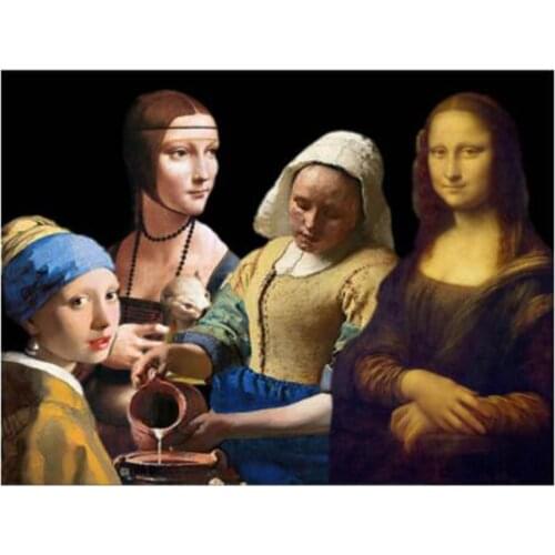 World Famous Painting Collection 5D DIY Diamond Painting Embroidery Mosaic Cross Stitch Cartoon Pictures Home Decor FC620