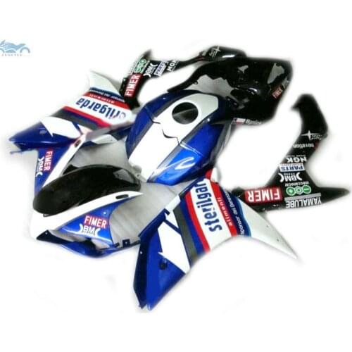 Injection fairing kit fit for YAMAHA 2007 2008 YZFR1 YZF R1 07 08 white blue black motorcycle fairings body kits YB15
