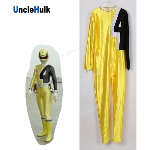 Tokusou Sentai Dekaranger DekaYellow Ranger Cosplay Bodysuit - Satin Fabric | UncleHulk