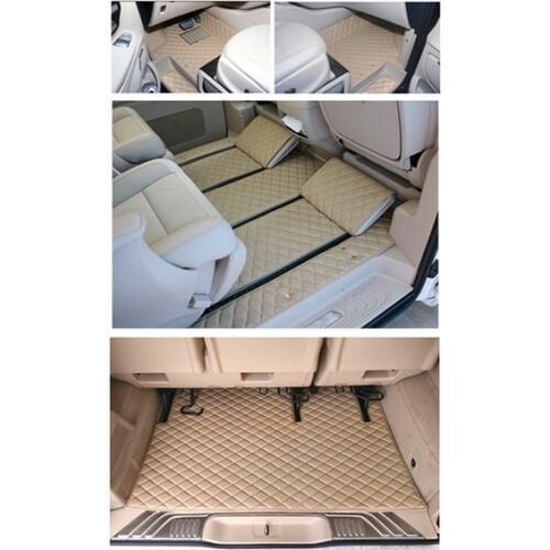 Custom special car floor mats + one trunk mat for Right Hand Drive Mercedes Benz V220 V250d 7 seats 2019-2015 waterproof carpets