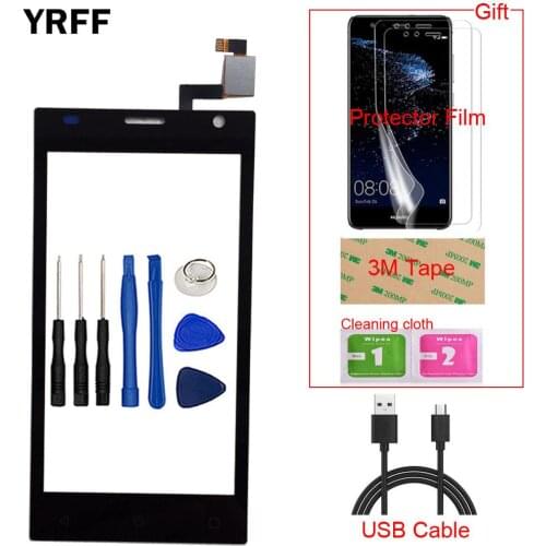 YRFF 4'' Mobile Touchscreen For Prestigio Wize O3 PSP3458 PSP 3458 DUO Touch Screen Panel Sensor Front Glass Digitizer Panel