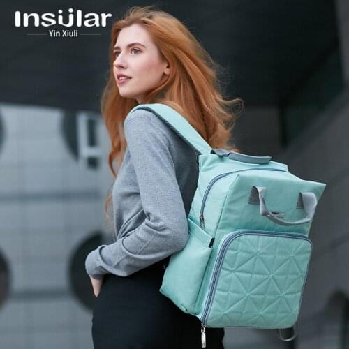 Yinxiuli Fashion Multifunctional Large Capacity Waterproof Machine Washable MommyBag Backpack Mother and Baby Outing Mommyрюкзаk