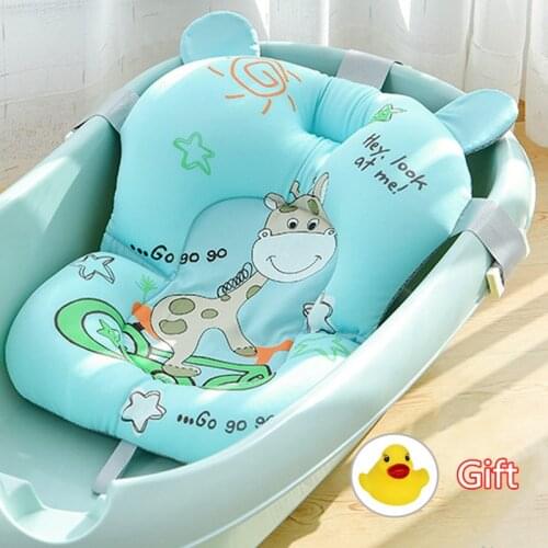 Cartoon Baby Shower Bath Tub Pad Non-Slip Bathtub Mat Newborn Safety Security Bath Support Cushion Soft Pillow Dropshipping