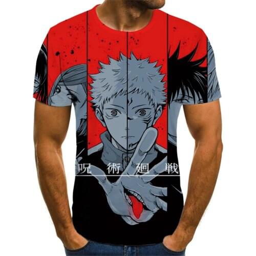 Jujutsu Kaisen Anime T-Shirts For Men Manga Tops Camisetas Hombre Tshirt Ropa Streetwear Camisa Masculina Verano Roupas Koszulki