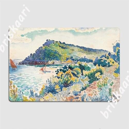 Henri Edmond Cross Tude Pour Le Cap Metal Sign Poster Cinema Funny Wall Pub Tin Sign Poster