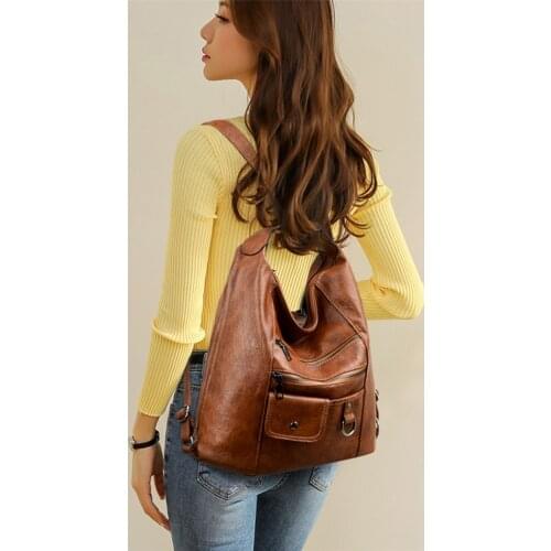 2021 New Trend Ladies Shoulder Messenger Bags a Main Hot Womens Bag Large Capacity Soft Pu Leather Handbag