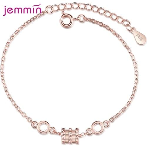 Rose Gold Color Popular Small Waist 925 Sterling Bracelet Korean Trend Simple Ins New Design Jewelry Birthday Gift