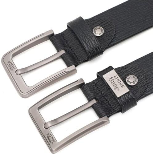 Luxury Brand Designer Genuine Leather Belt for Men Business Casual Pin Buckle Cowskin Waist Belt Ceinture Homme Black Mens Belt